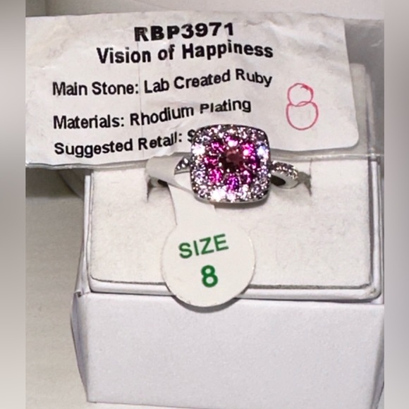 Lab created ruby on rhodium plating - Picture 2 of 2